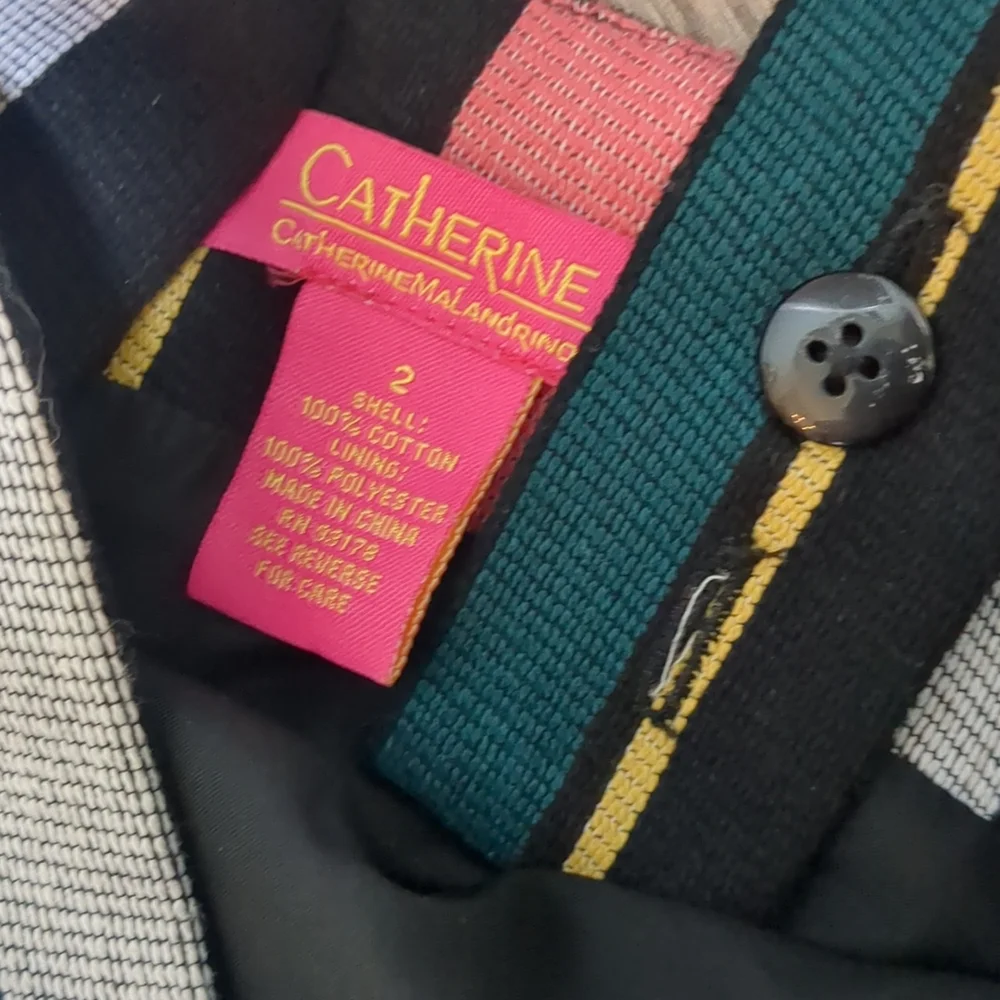 Super cute spaghetti strap striped romper jumpsuit Catherine Malandrino 2 EUC - Picture 4 of 5
